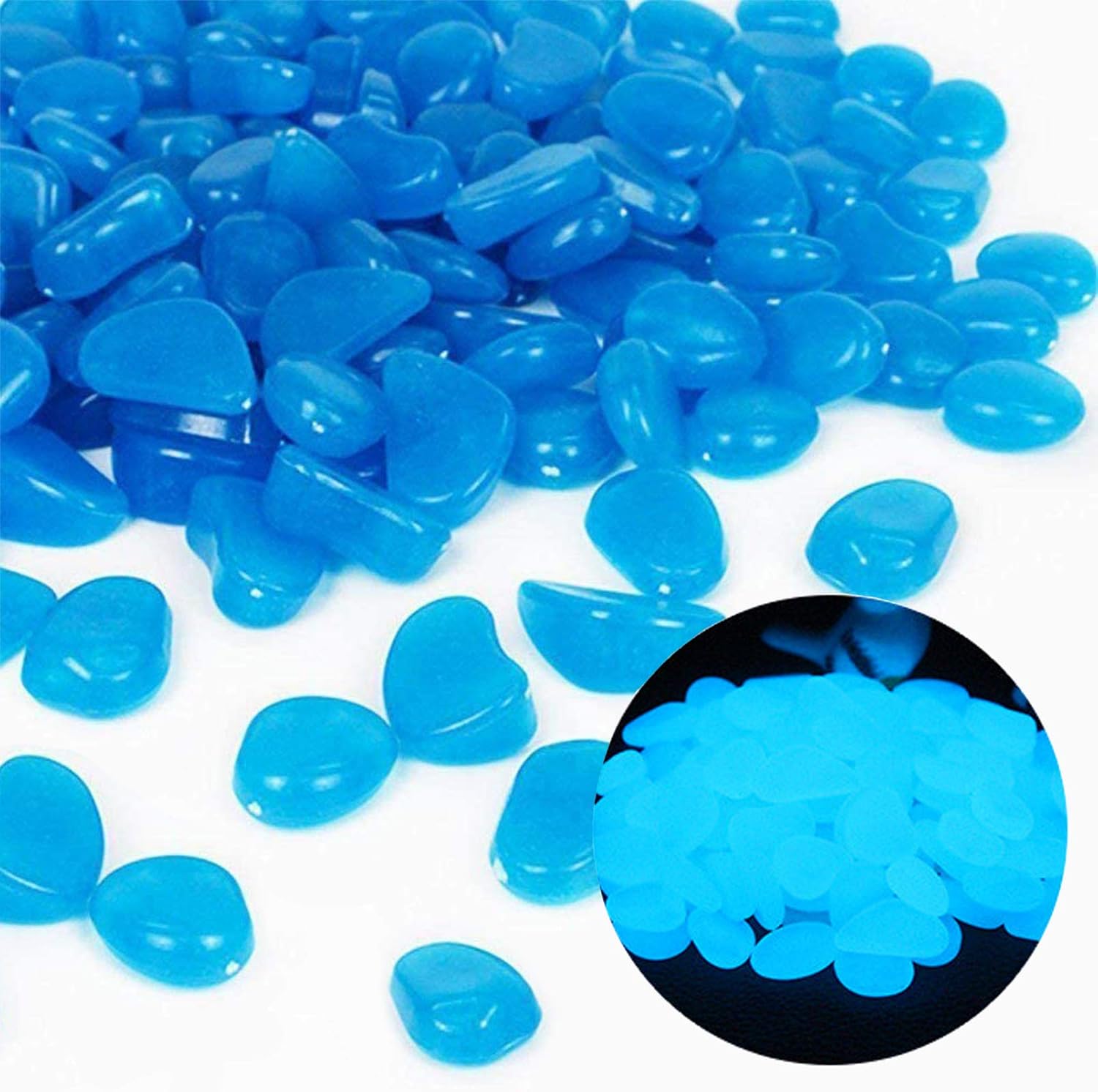 Planted Aquarium Parameters - Fish Tank Rocks Glow Blue Pebbles