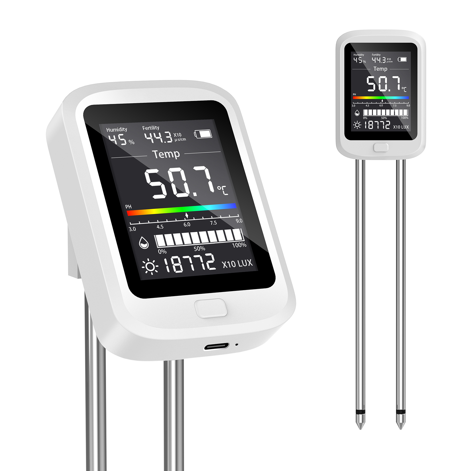 Tissue Culture Plant - 6-in-1 Soil Moisture Meter, Hygrometer for