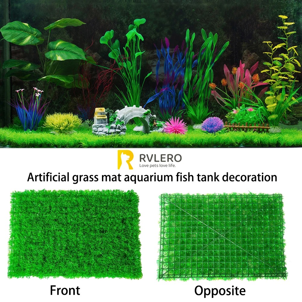 Aquarium Plant Grass - Artificial Grass Lawn Aquarium Fish Tank