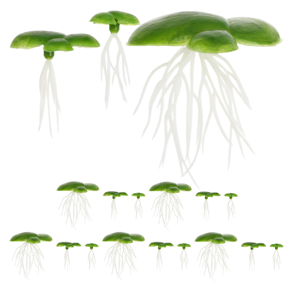 Aquarium Plant Roots - 6Pack Artificial Floating Duckweed Plants Mini