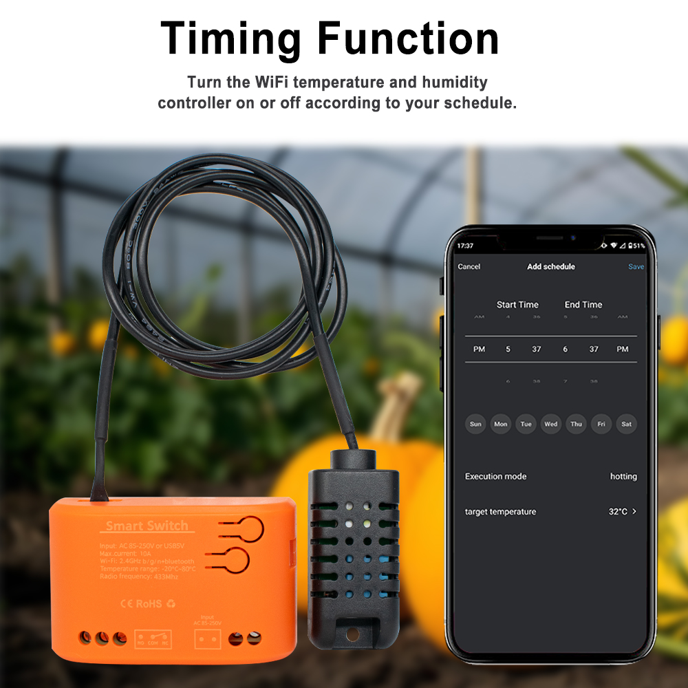 Tuya WiFi Temperature Humidity - Aquarium Planted Plants review and price